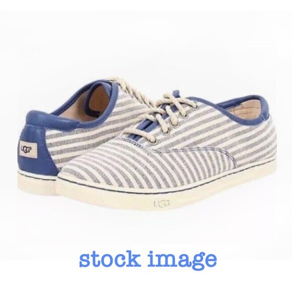 Ugg EYAN Striped Sneaker with Leather Accents - Picture 5 of 14